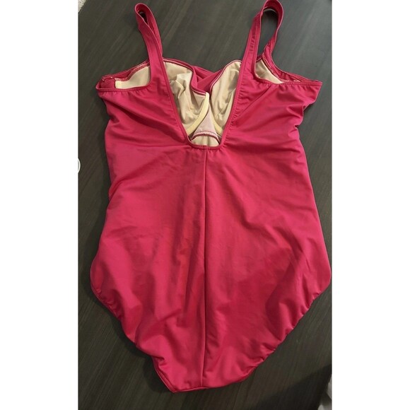 Miraclesuit Rock Solid Cherie One Piece Swimsuit Hot Pink Size 12/14 - Picture 4 of 6